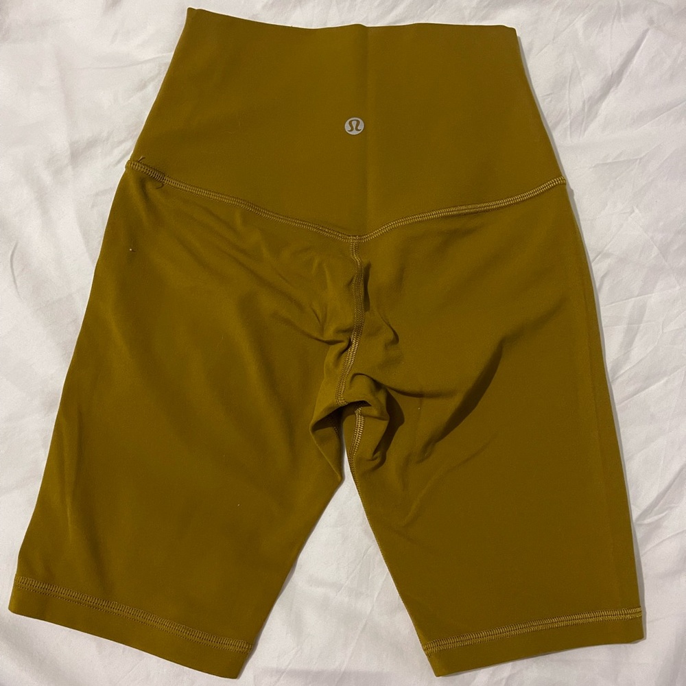 Lululemon mustard align biker shorts - size 2
